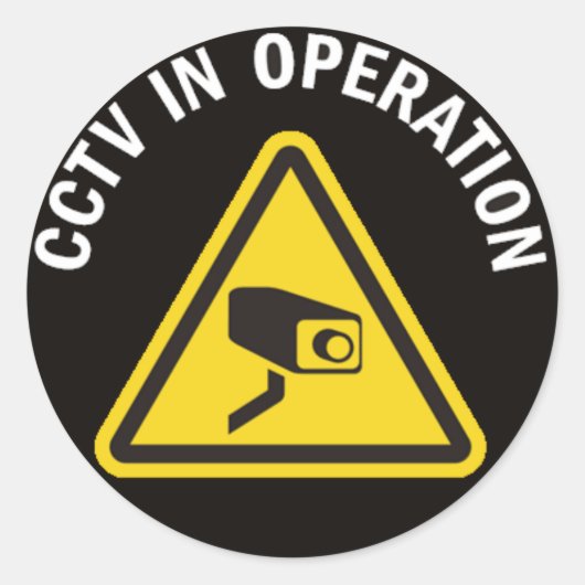 CCTV IN OPERATION RUNDER AUFKLEBER (Vorderseite)