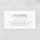 CCTV-Kamera, Sicherheitskamera-Dienst Visitenkarte (Rückseite)