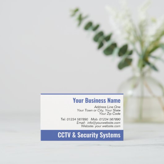 CCTV & Security Systems QR Code Business Card Visitenkarte (Stehend Vorderseite)