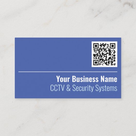 CCTV & Security Systems QR Code Business Card Visitenkarte (Rückseite)