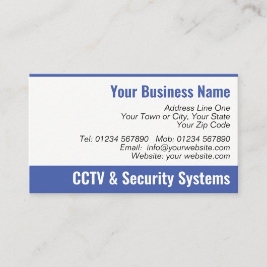 CCTV & Security Systems QR Code Business Card Visitenkarte (Vorderseite)