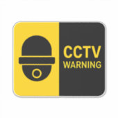 CCTV Warning Sign - Dome Camera Icon Aufkleber (Vorderseite)