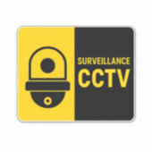 CCTV Warning Sign - Dome Camera Icon Aufkleber (Vorderseite)