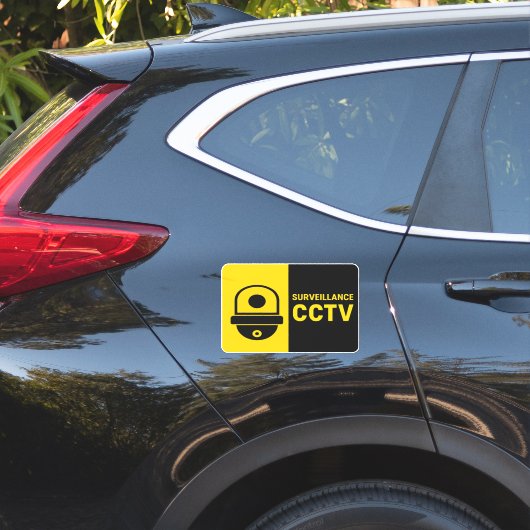 CCTV-Warnschild - Icon einer Dome-Kamera Aufkleber (Auto Seite)