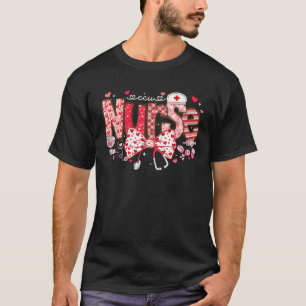CCU Nurse Stethoscope Coquette Bow Heart Valentine T-Shirt