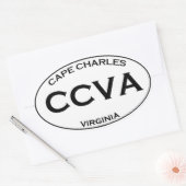 CCVA - Kap Charles Virginia Ovaler Aufkleber (Umschlag)