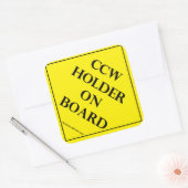 CCW-Halter an Bord Quadratischer Aufkleber (Umschlag)