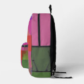 CD1FE646 Abstrakte digitale Glitch-Art-Gitternetz- Bedruckter Rucksack (Rechts)