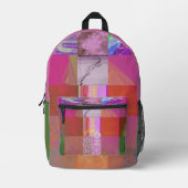 CD1FE646 Abstrakte digitale Glitch-Art-Gitternetz- Bedruckter Rucksack (Vorderseite)