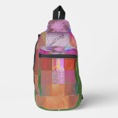 CD1FE646 Abstrakte digitale Glitch-Art-Gitternetz- Crossbody Bag (Vorderseite)