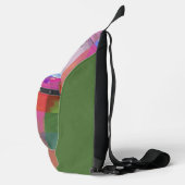 CD1FE646 Abstrakte digitale Glitch-Art-Gitternetz- Crossbody Bag (Rechts)