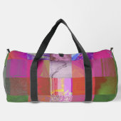CD1FE646 Abstrakte digitale Glitch-Art-Gitternetz- Duffle Bag (Rückseite)