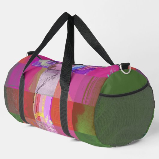 CD1FE646 Abstrakte digitale Glitch-Art-Gitternetz- Duffle Bag (Rechte Ecke)