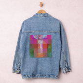 CD1FE646 Abstrakte digitale Glitch-Art-Gitternetz- Jeansjacke (Hangar)