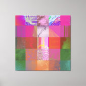 CD1FE646 Abstrakte digitale Glitch-Art-Gitternetz- Leinwanddruck (Vorderseite)