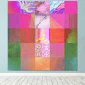 CD1FE646 Abstrakte digitale Glitch-Art-Gitternetz- Leinwanddruck (Insitu (Holzboden))