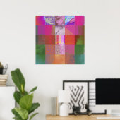 CD1FE646 Abstrakte digitale Glitch-Art-Gitternetz- Poster (Heimbüro)