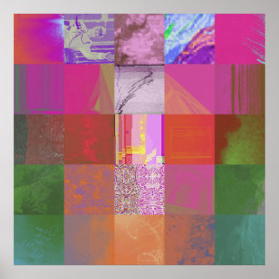 CD1FE646 Abstrakte digitale Glitch-Art-Gitternetz- Poster