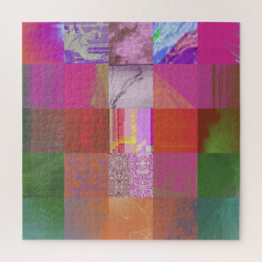 CD1FE646 Abstrakte digitale Glitch-Art-Gitternetz- Puzzle (Vertikal)