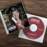 CD-Case-Album Cover Red Abschluss Ankündigung<br><div class="desc">Musik CD-Case-Album Cover Abschluss Ankündigung mit Foto. Personalisieren Sie es mit Ihren Veranstaltungsdetails und Bild.</div>