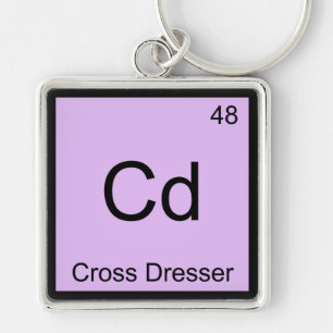 Cd - Chemie-Element-Symbol-T-Shirt für Cross-Dress Schlüsselanhänger