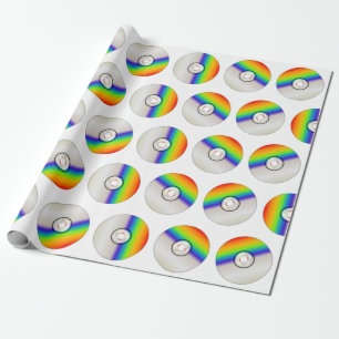 CD-Datenträger Wiederholung Hintergrund Geschenkpapier