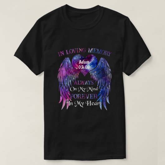 CD, die im Love Memory Personalisiert ist, steht m T-Shirt (Design vorne)