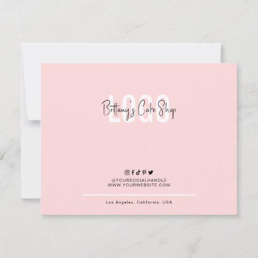 CD-Disassemblierung und Servierführer Rosa Bäckere Dankeskarte (Rückseite)