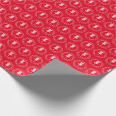 CD Golf Christmas Wrapping Paper - Red & White Geschenkpapier (Ecke)