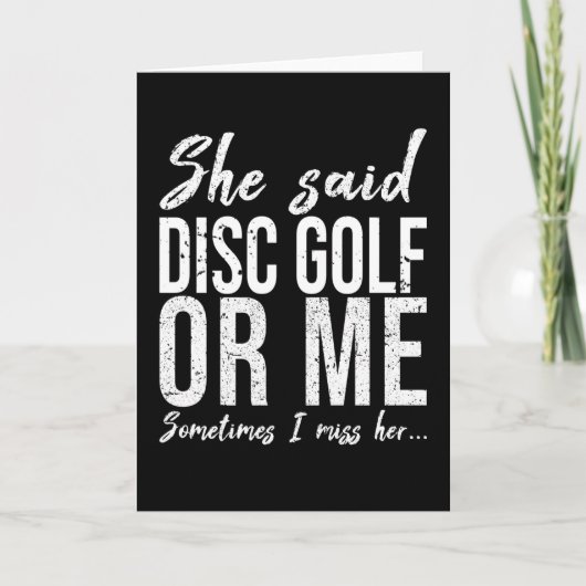 CD Golf lustige Sportgeschenk-Idee Karte (Vorderseite)