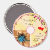 CD-Label-Wedding-Keepake Magnet (Vorderseite/Rückseite)