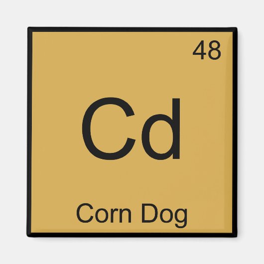 Cd - Maishund - Funny Chemistry Element Symbol T-S Magnet (Vorne)