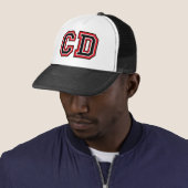 "CD" Monogramm Truckerkappe (Beispiel)