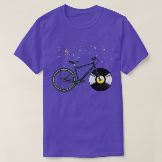 CD Music Bicycle Retro Cycling Biker T-Shirt (Design vorne)