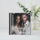 CD Photo Cover Wedding Einladung (Stehend Vorderseite)