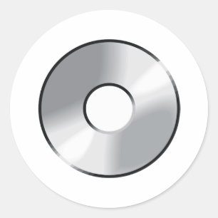CD-ROM RUNDER AUFKLEBER