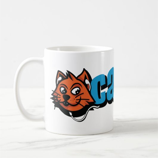 CD Tasse blaue Katze des Logos (Links)