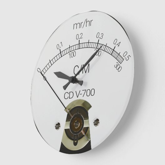 CD V-700 Geiger Counter Face Clock Große Wanduhr (Winkel)