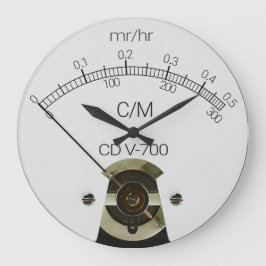 CD V-700 Geiger Counter Face Clock Große Wanduhr
