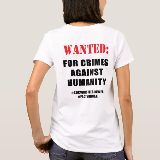 CDC Center Deception Corruption Activist Protest T-Shirt (Rückseite)