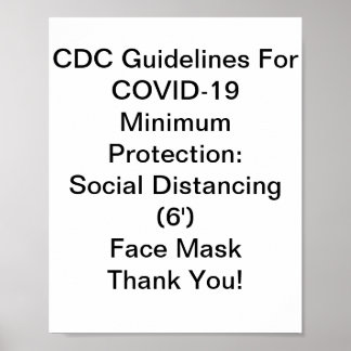 CDC-Leitlinien für COVID-19 Poster