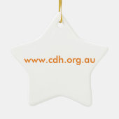 CDH Australien Weihnachtsverzierung Keramik Ornament (Hinten)