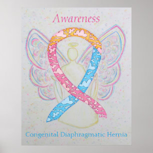 CDH Awareness Ribbon Angel Cherub Art Print Poster