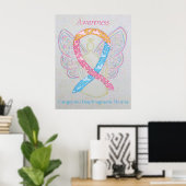 CDH Awareness Ribbon Angel Cherub Art Print Poster (Heimbüro)