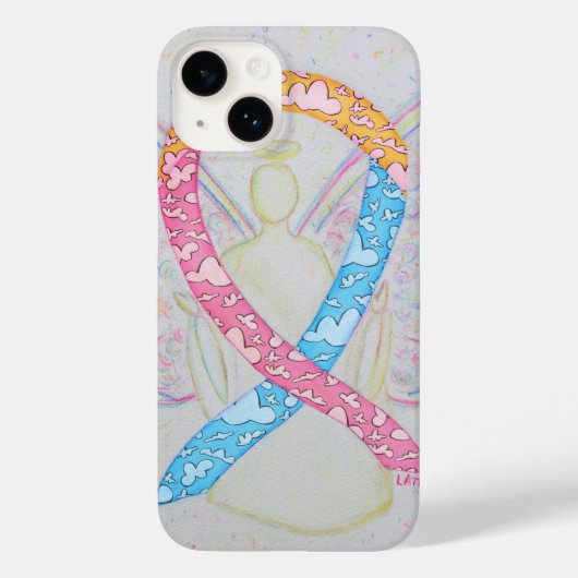 CDH Awareness Ribbon Angel Custom iPhone Case (Rückseite)