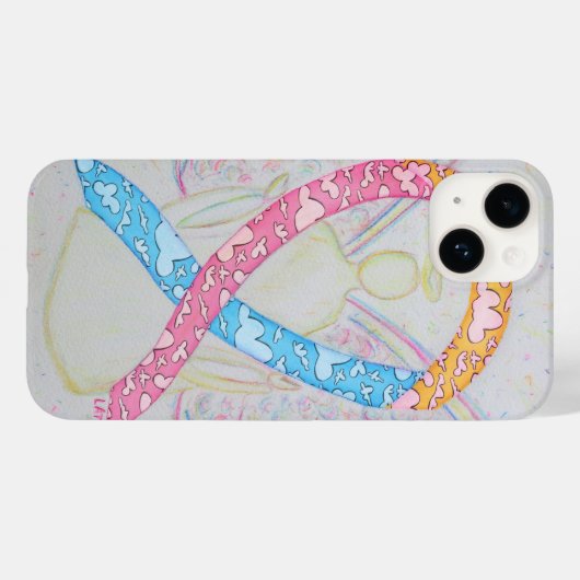 CDH Awareness Ribbon Angel Custom iPhone Case (Rückseite (Horizontal))