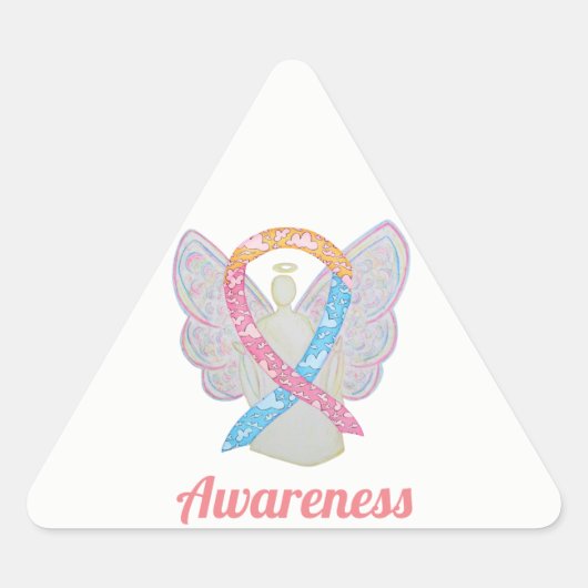 CDH Awareness Ribbon Angel Custom Sticker Decals (Vorderseite)