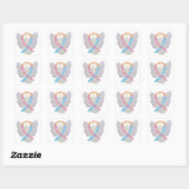 CDH Awareness Ribbon Cherub Angel Sticker Decals (Blatt)