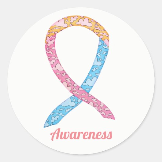 CDH Awareness Ribbon Custom Sticker Decal (Vorderseite)