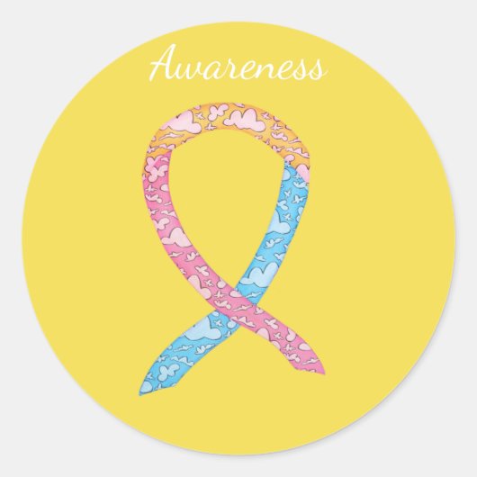 CDH Awareness Ribbon Custom Sticker Decals (Vorderseite)